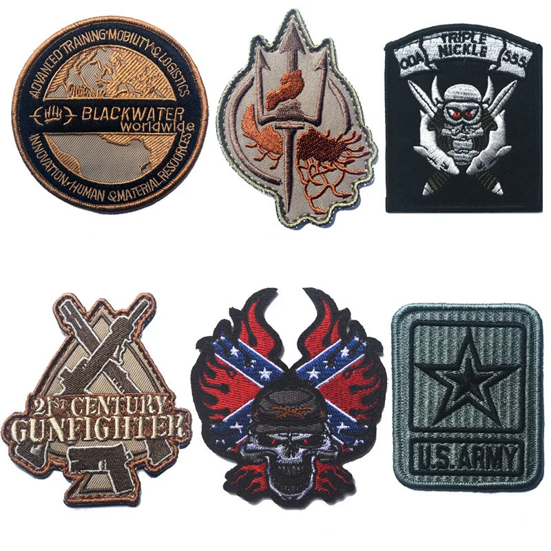 

NEW Embroidery Military Patches for Clothing Applique Armband Label US Army Hook Backing for Attachment To Tactical Hats