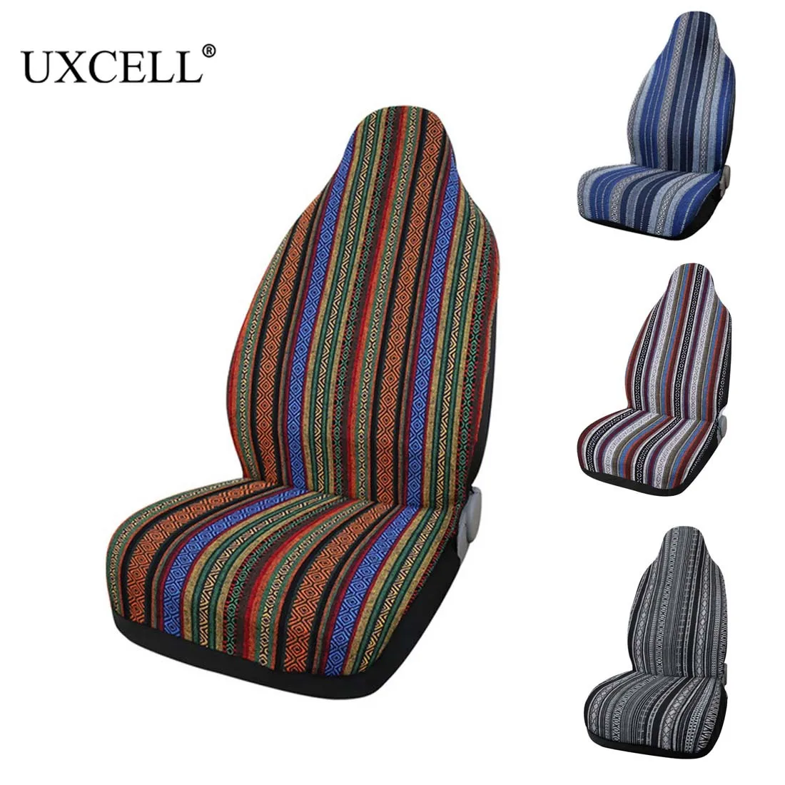 Uxcell 13color Baja Bucket чехол на переднее сиденье универсальное Полосатое цветное седло