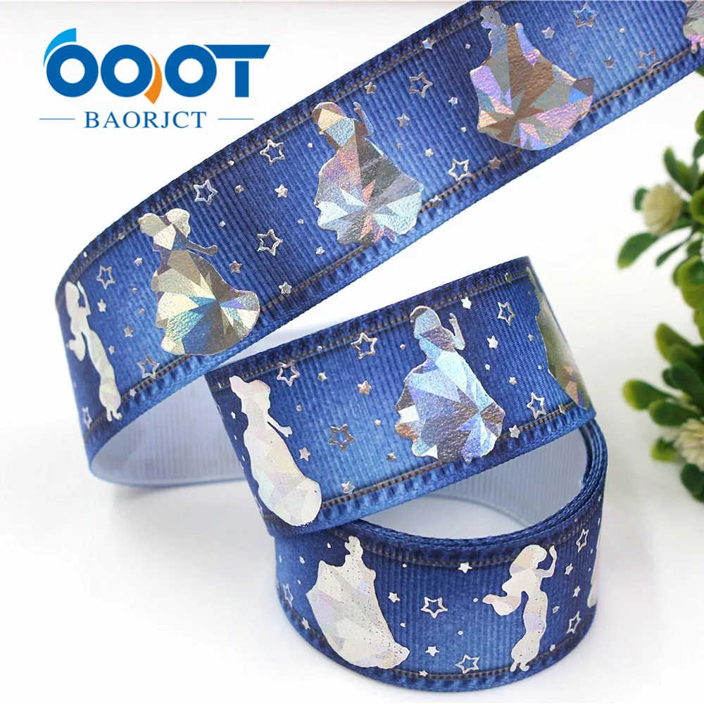 OOOT BAORJCT G-18609-413 25 мм 10 ярдов Лазерная Серебряная мультяшная любовь печатная