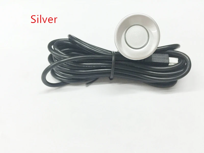 silvery 11 цветов, 12 В, 4 датчика s, 22 мм, автомобильный парковочный датчик, запасной радар, ЖК-дисплей, звуковой сигнал, автомобильный детектор, система для всех автомобилей - Название цвета: silvery