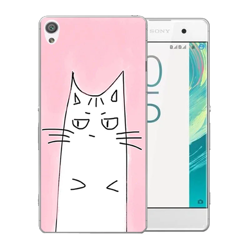 Phone Cases Soft Silicone TPU FOR Sony Xperia XA F3111 Luck Cat Pattern Clear Back Cover Dual F3112 Protector Funda |