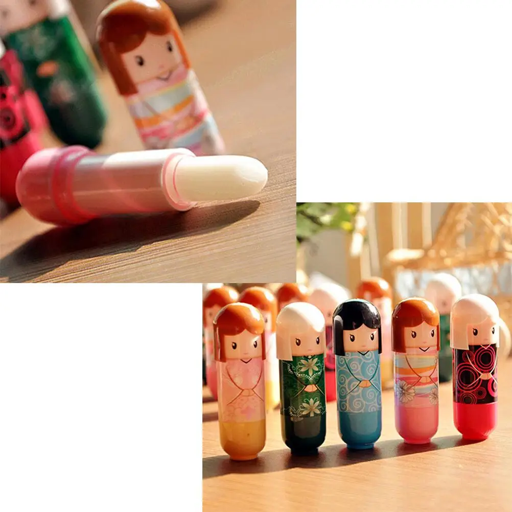 New Hot Cute Cartoon Doll Lip Balm Makeup Lipstick Female Beauty Professional Cosmetic lipgloss |