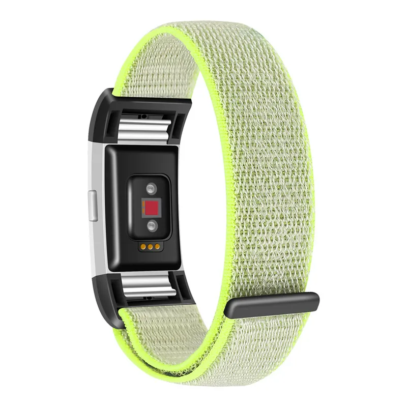 Зеленый Hevaral браслет для Fitbit Charge 2 диапазона нейлоновый ремешок Корреа для Fit бит Charge2 мягкий ремешок Замена Smartwatch запястье - Цвет: Зеленый