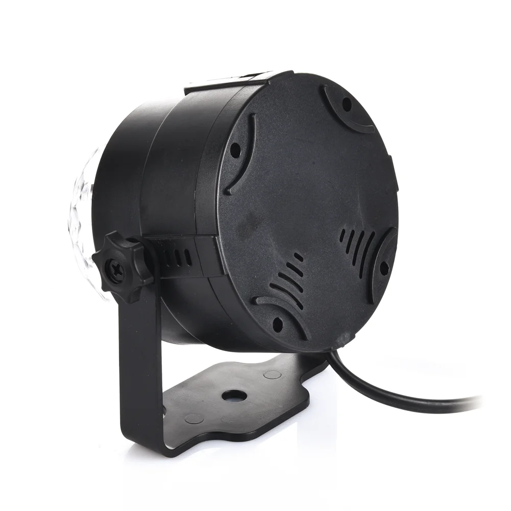 Мини RGB 3 Вт хрустальный магический шар Светодиодная сценическая лампа DJ KTV диско лазерный светильник вечерние светильник s Звук ИК пульт дистанционного управления Рождественский проектор