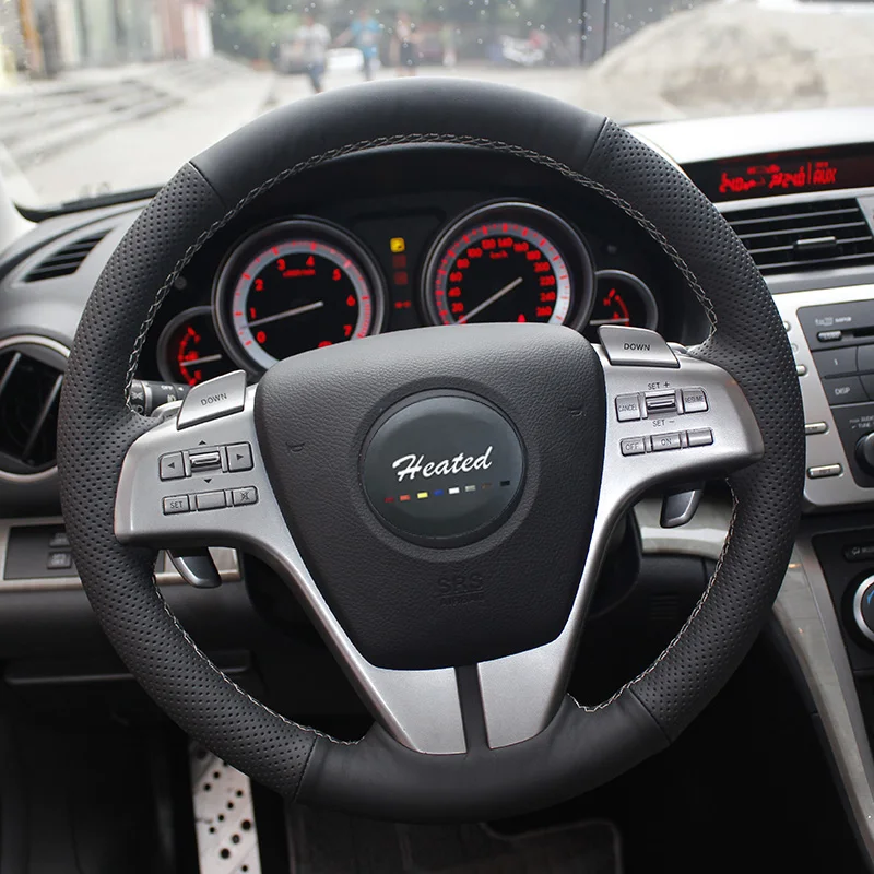 Наппа рулевого колеса автомобиля крышки для Mazda 6 Atenza 2009-2013 год Оплетка на руль для мазда 6