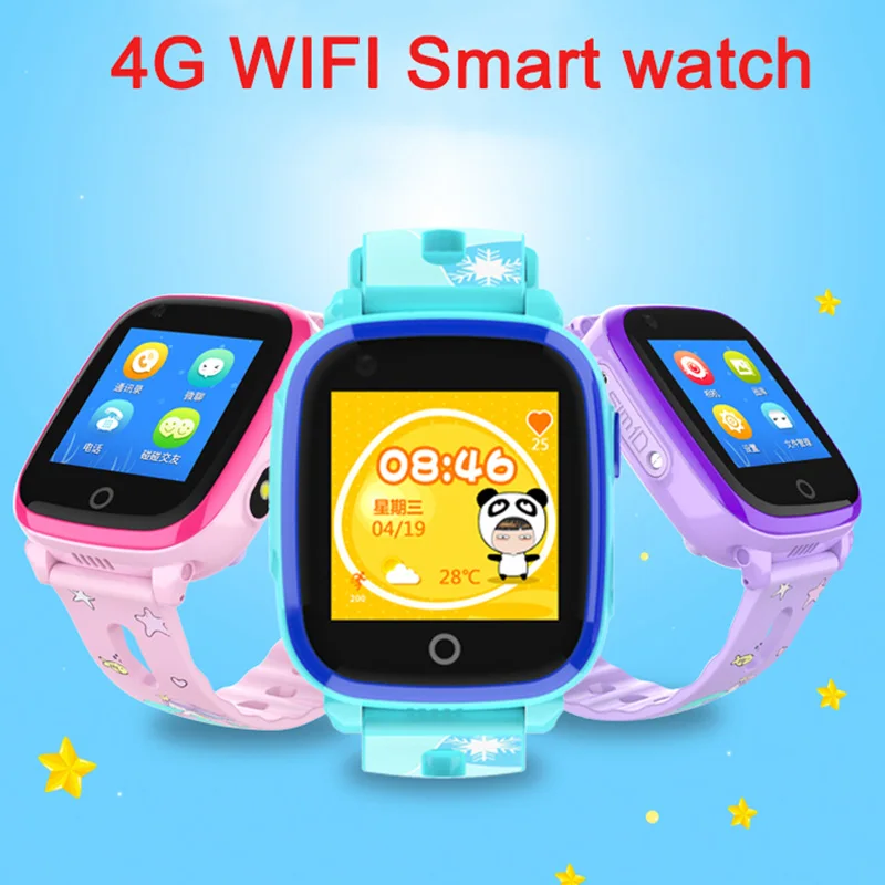 4G Android 6 0 видео чат gps LBS wifi Positiion умные часы вызов SOS IP67 водонепроницаемые для детей