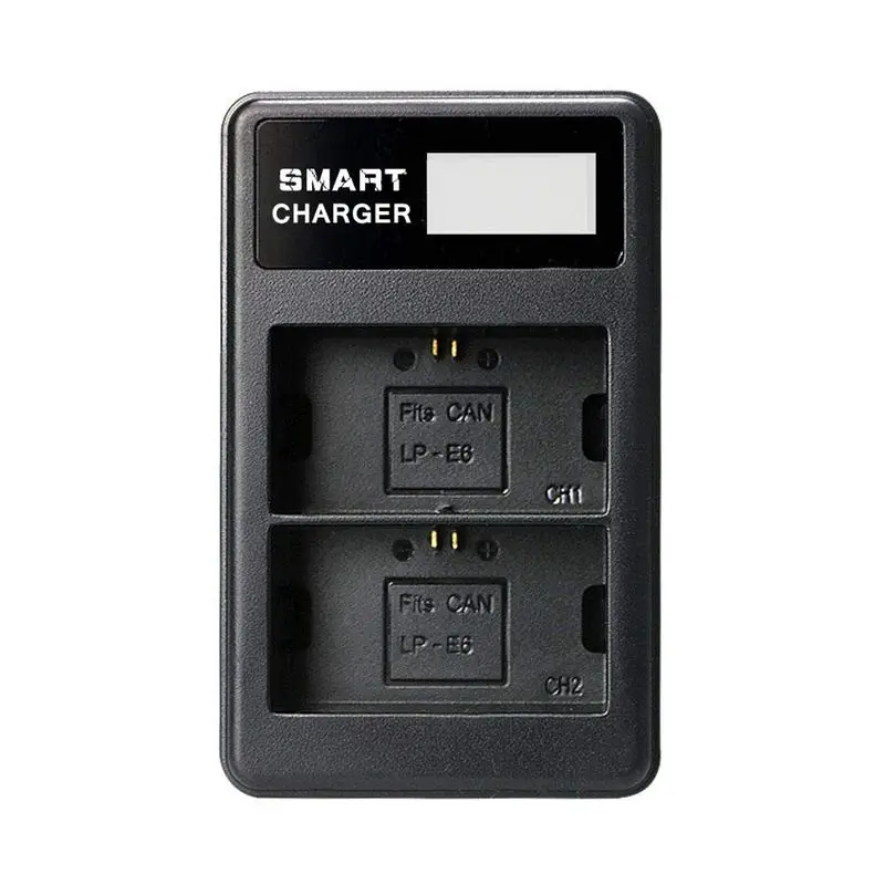 Lp-E6 Usb ЖК-дисплей двойной порт зарядное устройство для Canon 5D Mark Ii Iii 7D Para Eos 60D 6D 70D 80D |