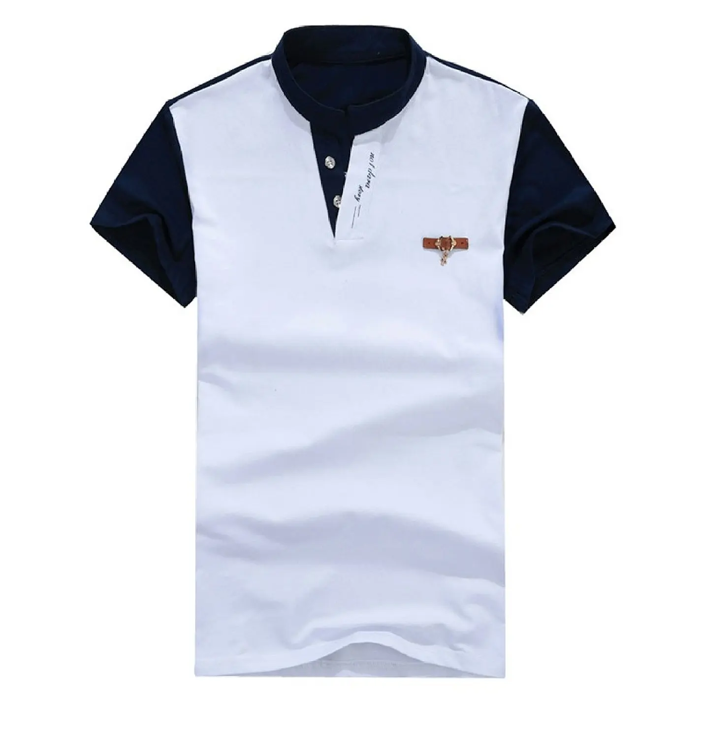 Unko Мужская мода воротник короткий рукав Хенли футболки|tee shirt|henley shirthenley shirt men |