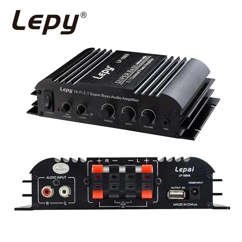 Lepy LP 168S 2.1CH усилитель звука сабвуфер бас Цифровой Компактный стерео с функцией AUX