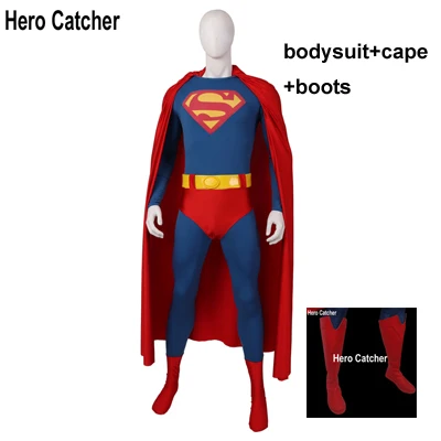 suit cape boots Герой Catcher одежда высшего качества 1978 Супермен косплэй костюм с поясом старый платья с изображением супергероя накидкой 1978 - Цвет: suit cape boots