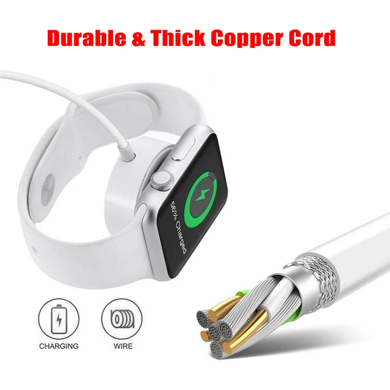Быстрая Беспроводной Зарядное устройство для Apple Watch 1/2/3/4 USB быстрой зарядки