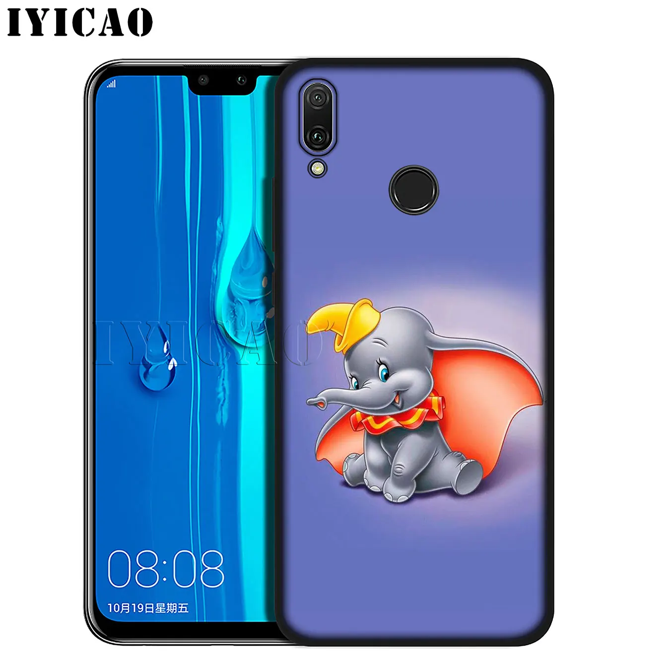 IYICAO Dumbo Слон Мягкий силиконовый чехол для телефона Huawei Mate 30 20 10 Pro Lite Nova 5I 4 3i 3 2i