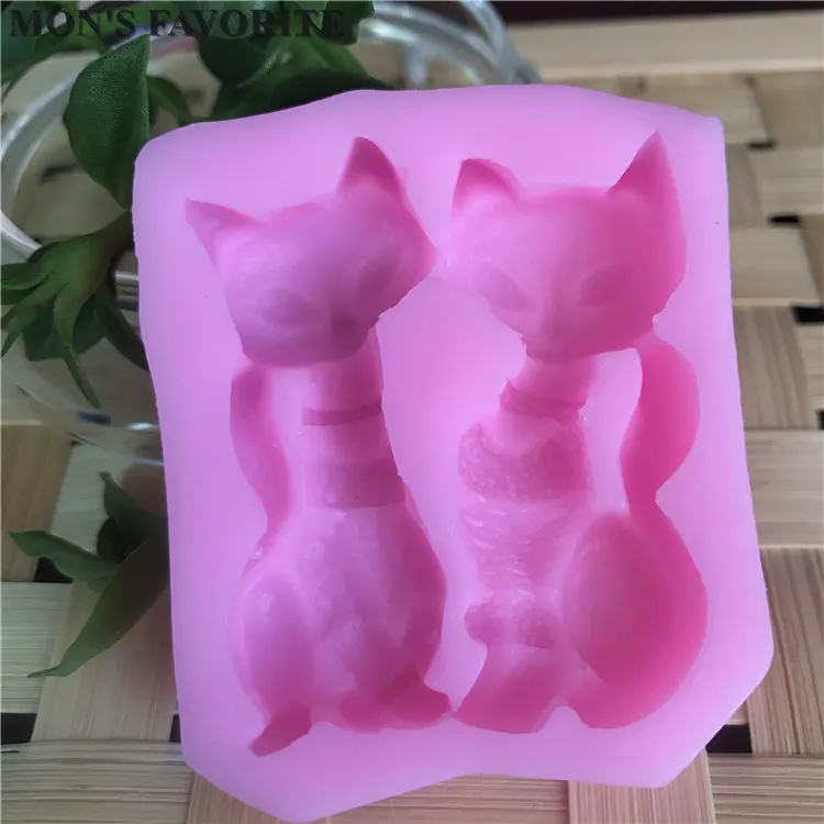 Красивые Животные лиса острый 3D силиконовая форма для помадки на торт