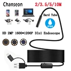 Chanseon HD1200P Android 8 мм Micro USB Type-c USB 3 в 1 компьютер эндоскоп бороскоп водонепроницаемый осмотр мини USB видеокамера