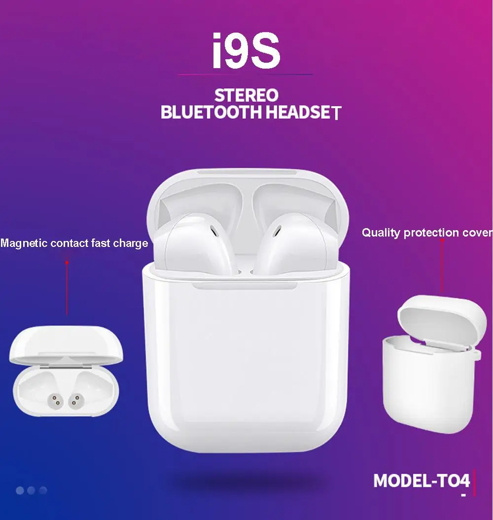 Мини I9S TWS наушники беспроводные 5,0 Bluetooth наушники для Iphone X 8 Plus samsung S10 S9 Xiaomi 9 наушники PK I7S I12 I11