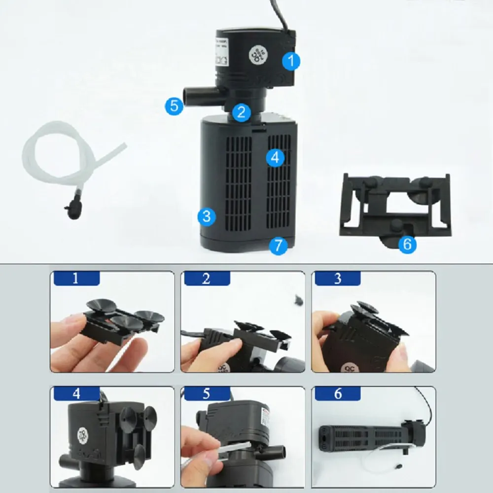 Фильтр для аквариума насос внутренний погружной Pumps Spray Flow биологический плюс