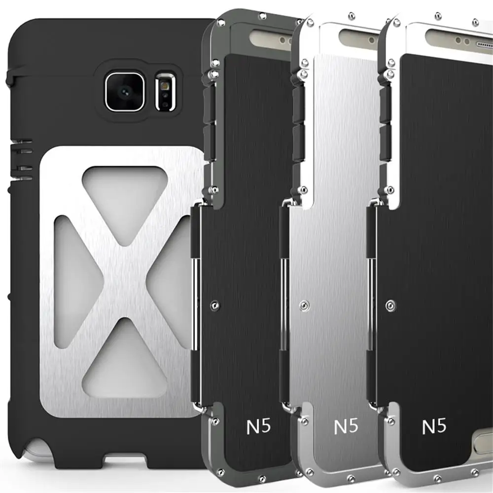 R JUST Броня Король Нержавеющая сталь флип металлический корпус для samsung Galaxy S5 S6 Edge