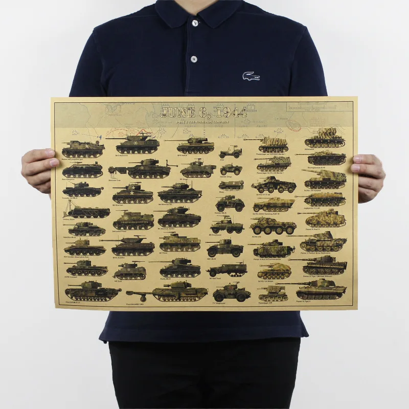 Богатый цвет Вторая мировая война винтажный стильный бумажный постер Ретро