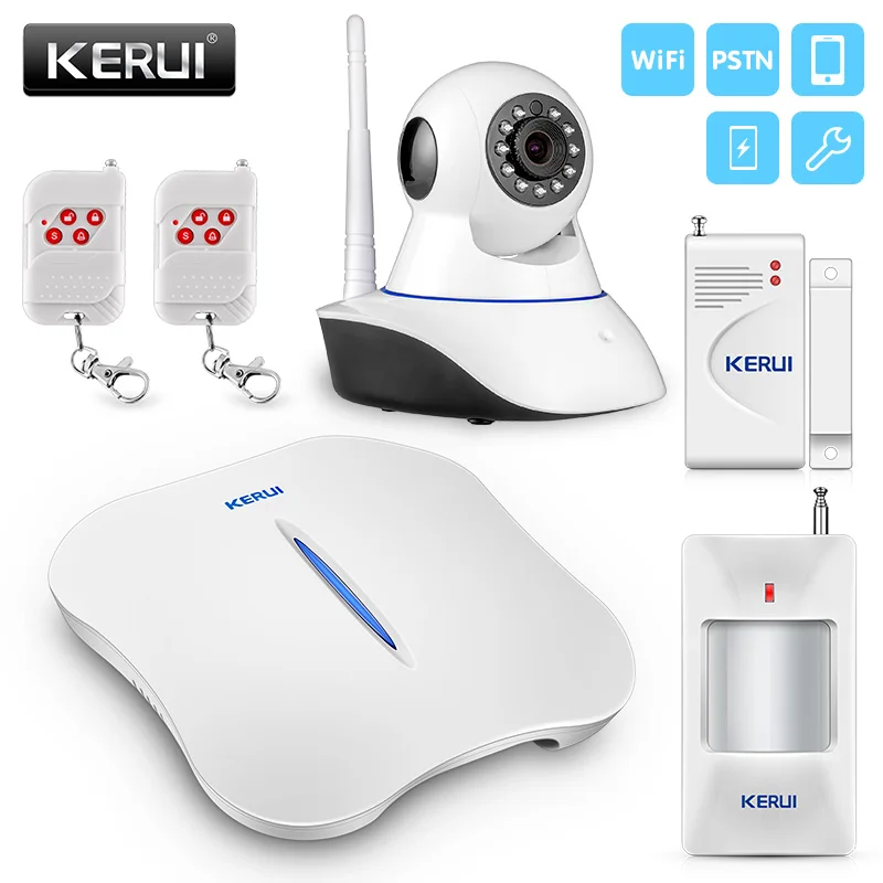 KERUI WI FI системы домашней охранной сигнализации W1 PSTN Беспроводной IOS android
