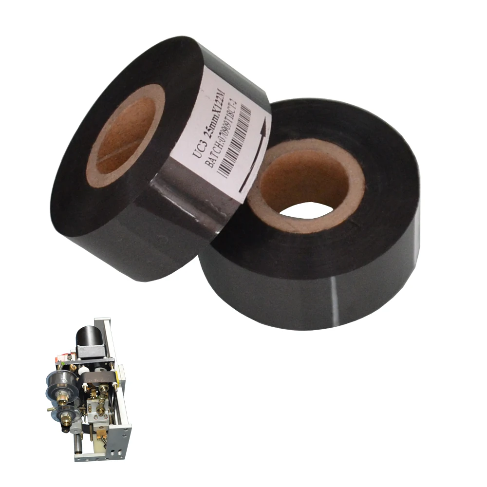 

Black Width 25mm length 122m hot stamp date printing foil for packing bags
