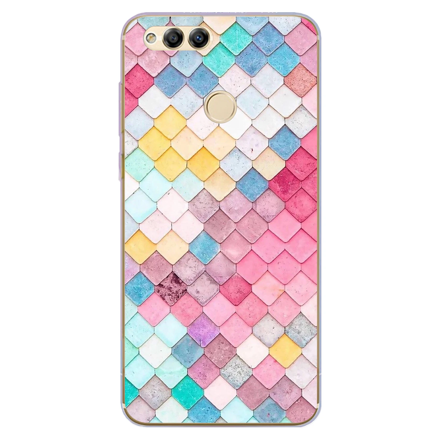 BigCases для Huawei Honor 7X чехол Чехол 5 93 &quotМягкий ТПУ силиконовый милый счастливый цвет