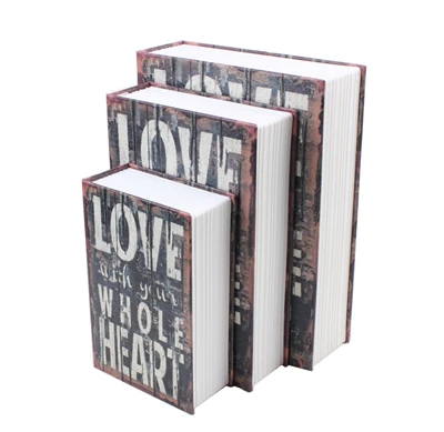Love Книга в форме словаря Копилка Монеты ключи Сейф деньги секретный замок для книги-вверх вещи коробка для хранения - Цвет: Love