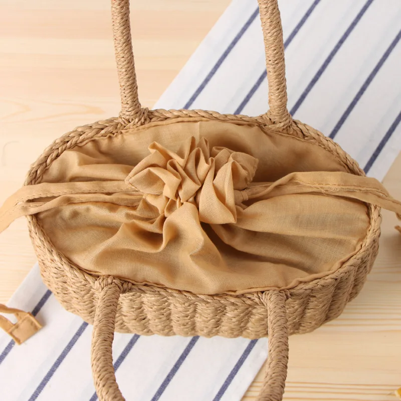 DCOS модная летняя пляжная сумка ручной работы корзина из ротанга Женская