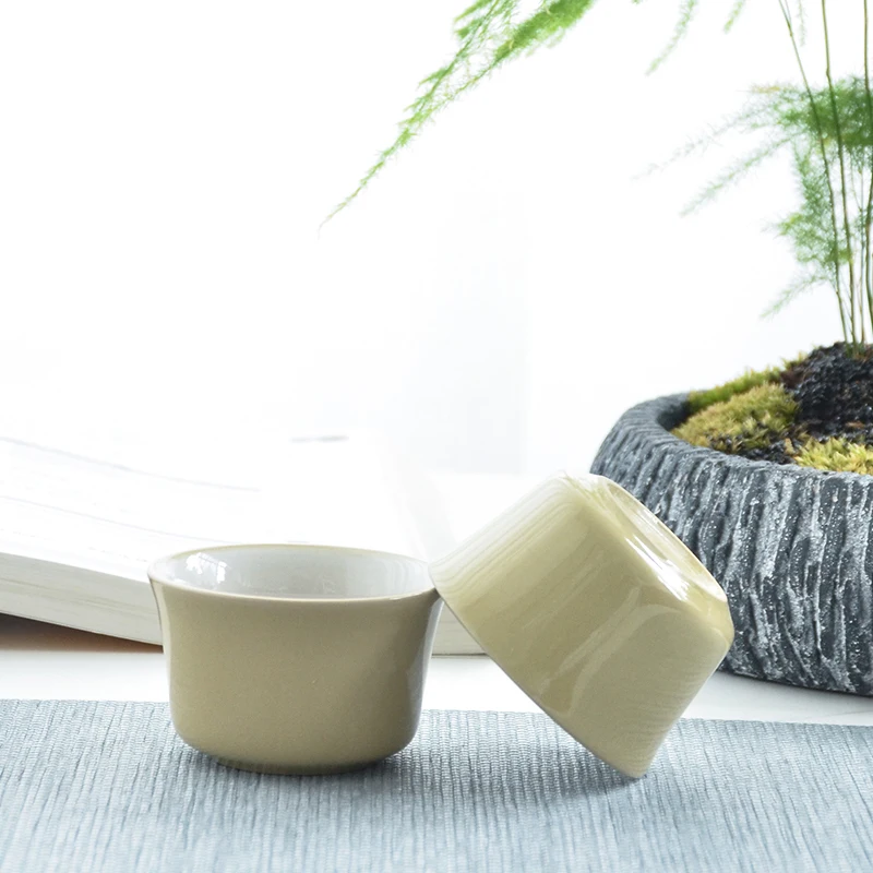 TANGPIN Yellow керамический чайник kyusu с 2 чашками Китайский кунг-фу чайный сервиз, кружка для вина