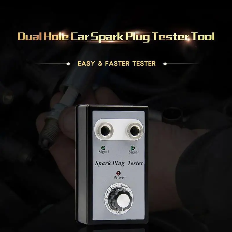 

Dual Hole Car Spark Plug Tester Ignition Plug Analyzer Diagnostic Tool Automotive Spark Plug Tester Car Repair Tool