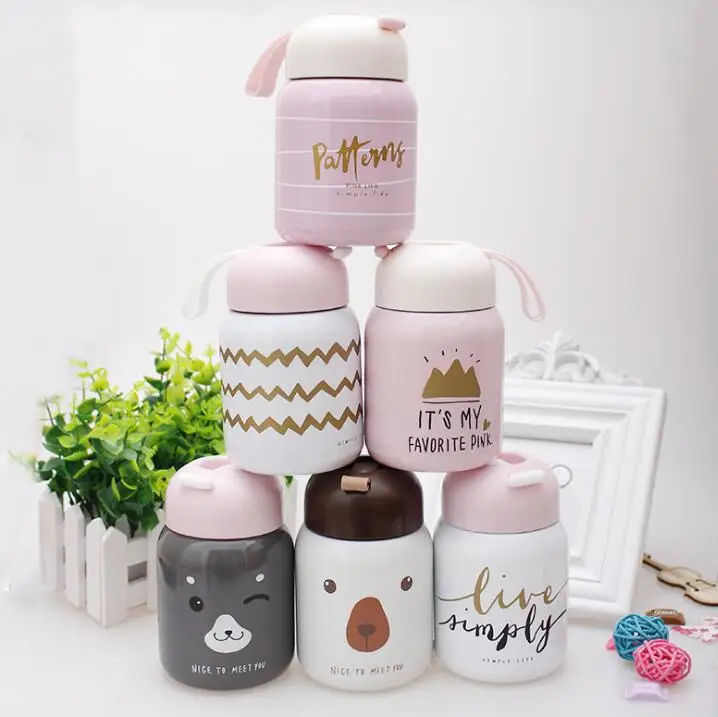 Мини термос из нержавеющей стали кружка креативная Студенческая Милая чашка