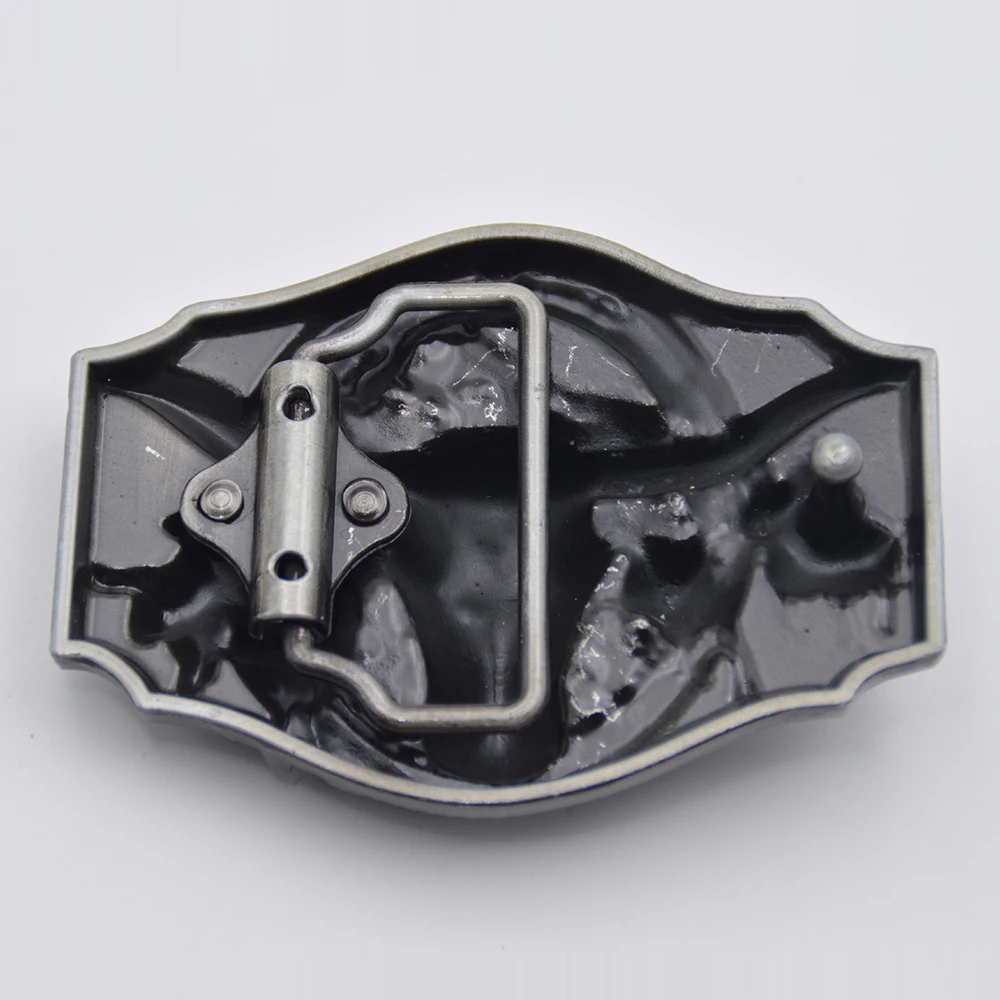 

5 PCS MOQ WesBuck Brand High Quality Cowboy Silver Colour Bull Belt buckle Men and Women Jean accessories Belt head With PU Belt