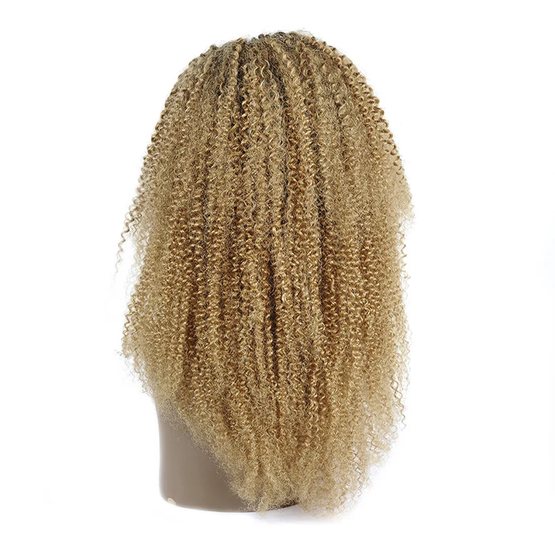 KISSMEE Jerry Curl парик с кружевом спереди #1B/27 блонд Омбре кружева передние