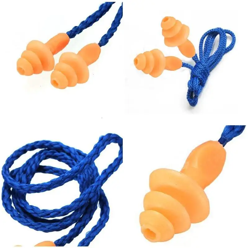 5PCS Authentic Soft Silicone Corded Ear Plugs Noise Reduction Christmas Tree Earplugs Protective Earmuffs DM-19ING | Красота и