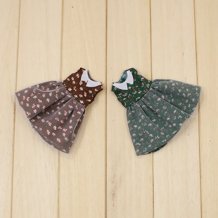 Одежда для средней длины с цветочным принтом 2 цвета|doll plush|doll toydoll clothes set |