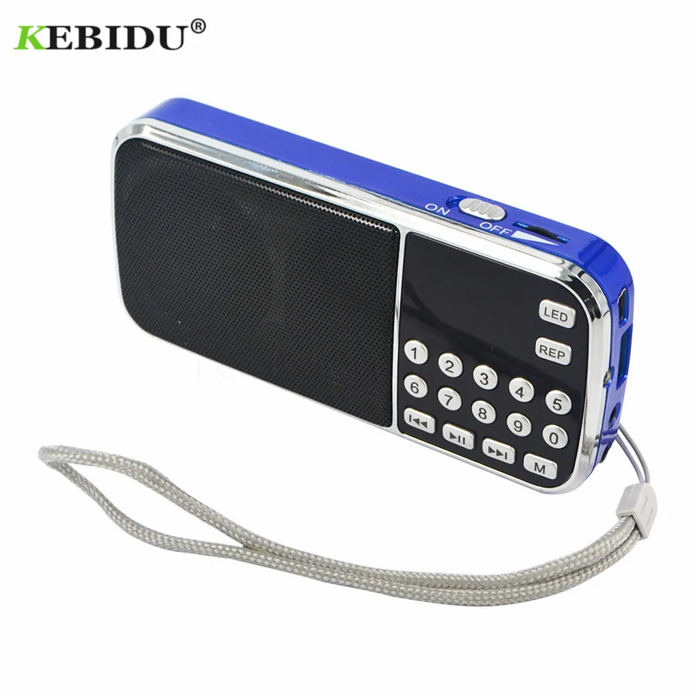Kebidu портативный L-088 Micro SD TF fm-радио HIFI мини-динамик MP3 музыкальный плеер двойной