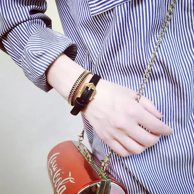 Женский кожаный браслет в стиле панк с подвеской геометрической формы 2021 |