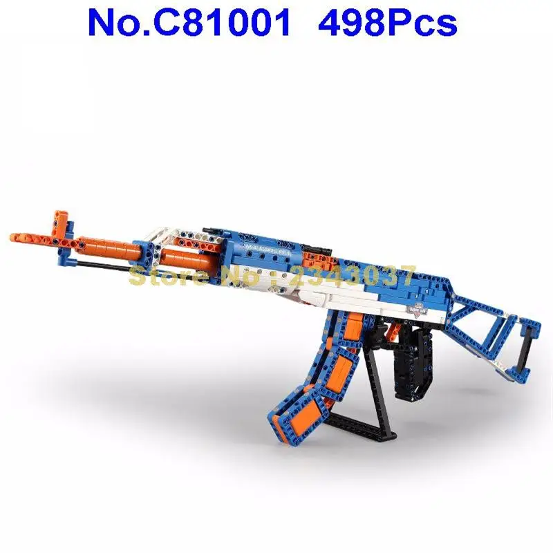 C81001 498 штук военный Ak 47 Штурмовая винтовка пистолет строительный блок