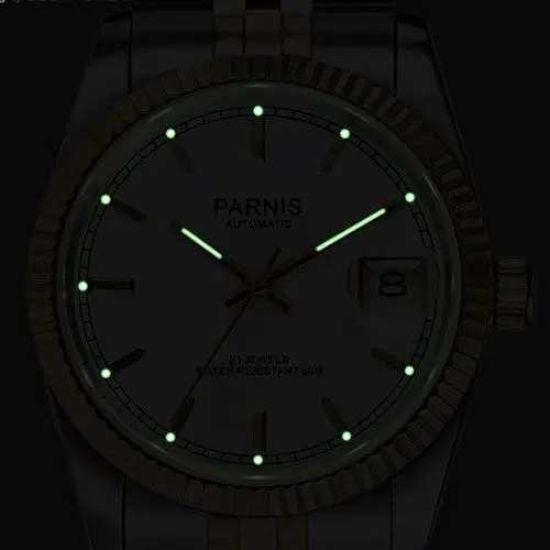 

36mm Parnis Sapphire Glass 21 Jewels Miyota Luminous Automatic Women Watch