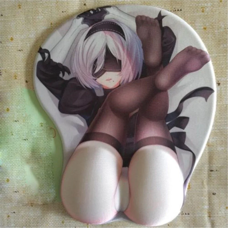 Силиконовый 3D-коврик для мыши с рисунком аниме нинейер Automata YoRHa No. 2 Тип B 2B коврик