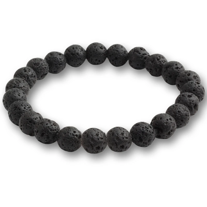 

Black Lava Natural Stone Beads Bracelets for Women Vintage Design Volcanic Rock Tiger Eye Bead Strand Bracelet Men Jewelry Gifts