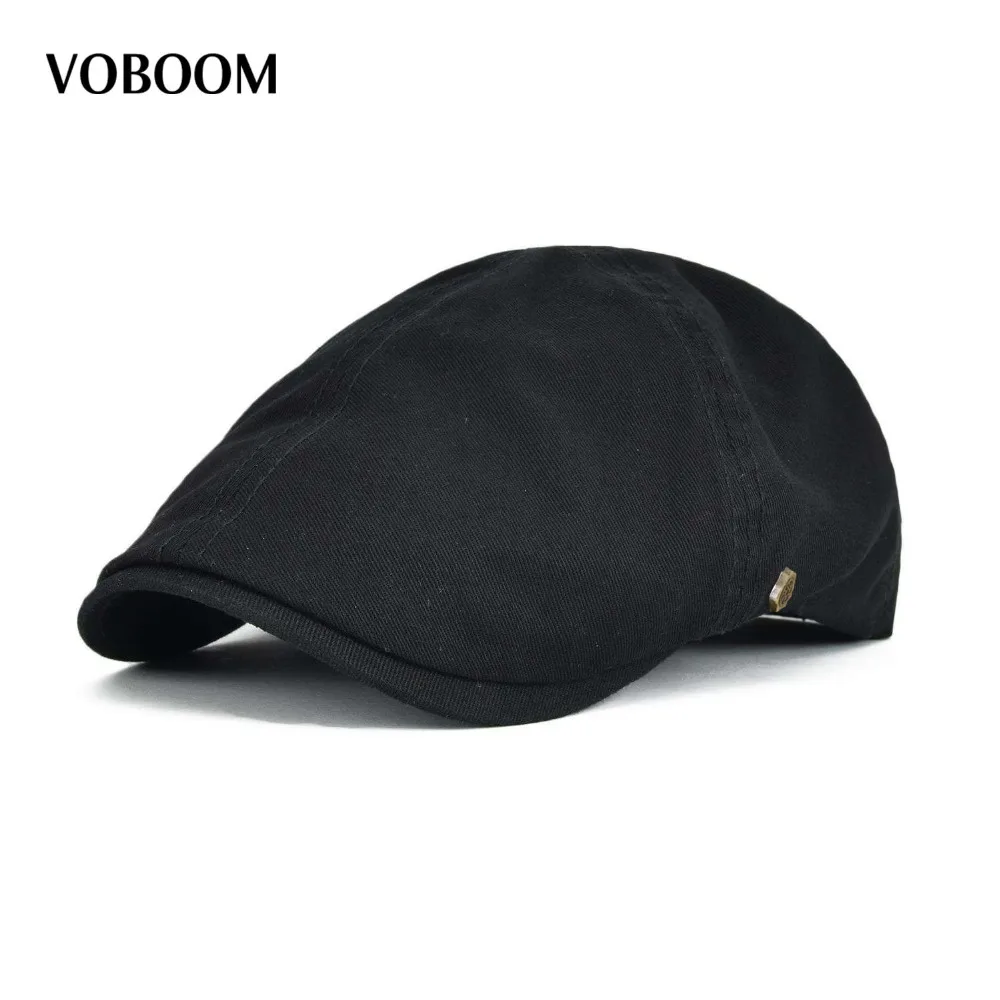 Voboom Хлопок Плющ Кепка береты весна-лето мужские и женские однотонные повседневные драйвер плита Ретро мужской женский boina 063