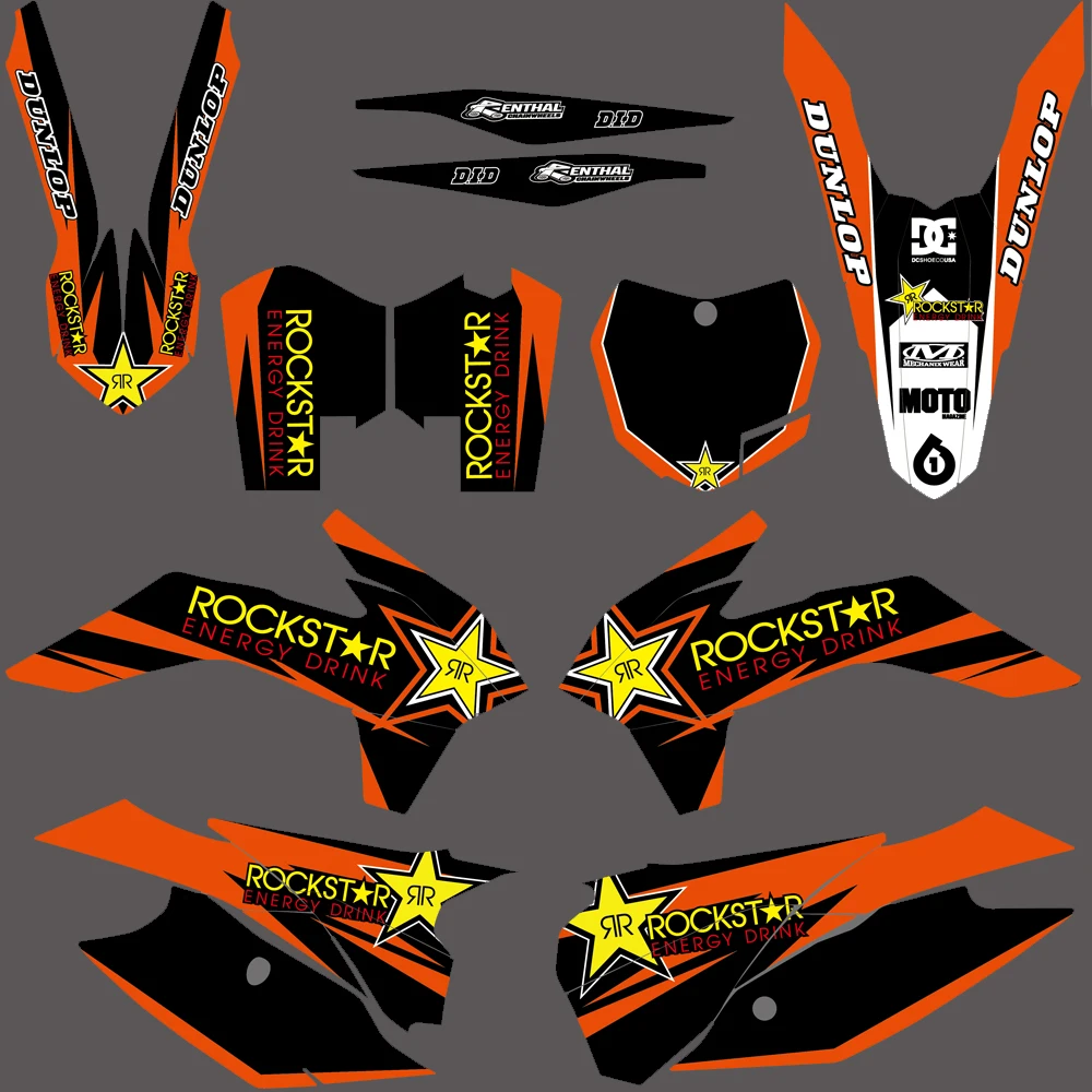 Фон Стикеры Графика наклейки комплект для KTM 125 150 200 250 300 350 450 500 SX SXF SX-F XCW EXCF 2013