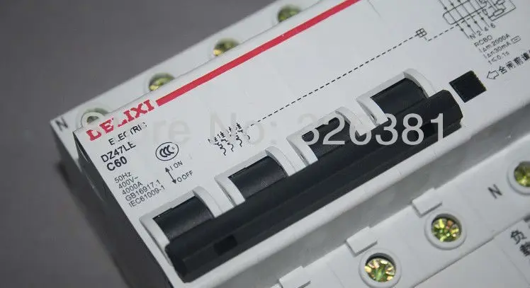 DELIXI DZ47LE 63 C60 4P 3P + N 32A защита цепи низкого напряжения Выключатель остаточного тока