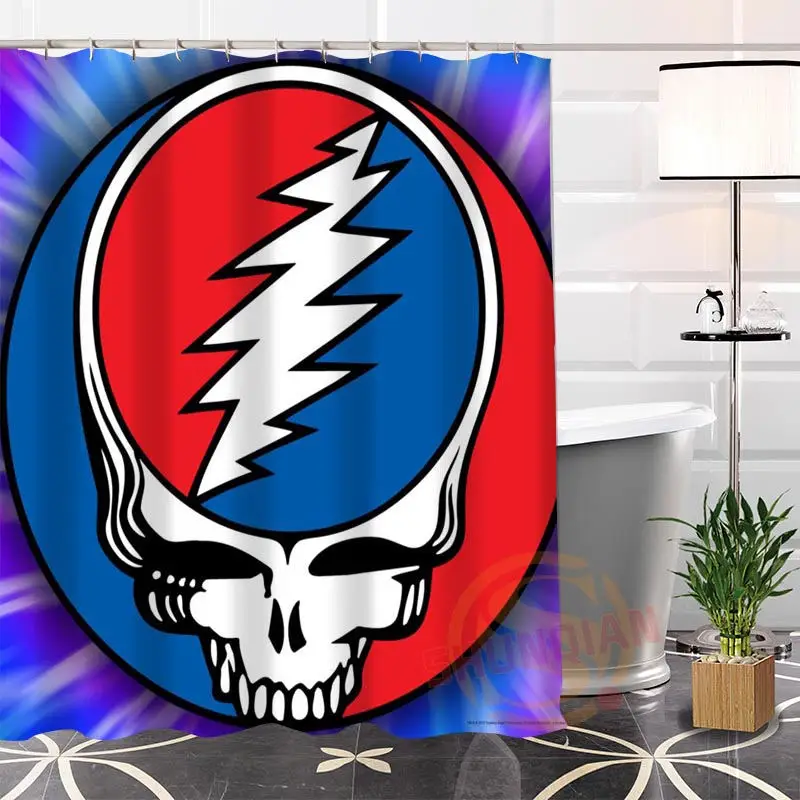 

Popular Eco-friendly Custom Unique grateful dead#2 Fabric Modern Shower Curtain bathroom With Hooks for yourself H0220-120