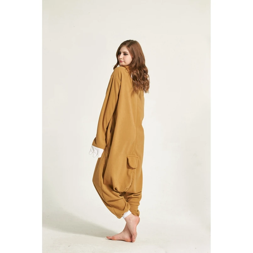 Лень животных пижамы Onesie Толстовка для взрослых Для женщин Для мужчин Пижама праздника Хэллоуин пижамы руно полной длины