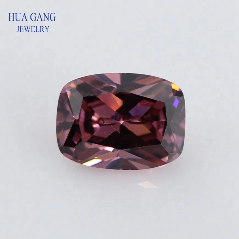 

5A Rhodolite Baguette Shape Cut CZ Stone Synthetic Gems Cubic Zirconia For Jewelry Size 4x6~5x7 Free Shipping