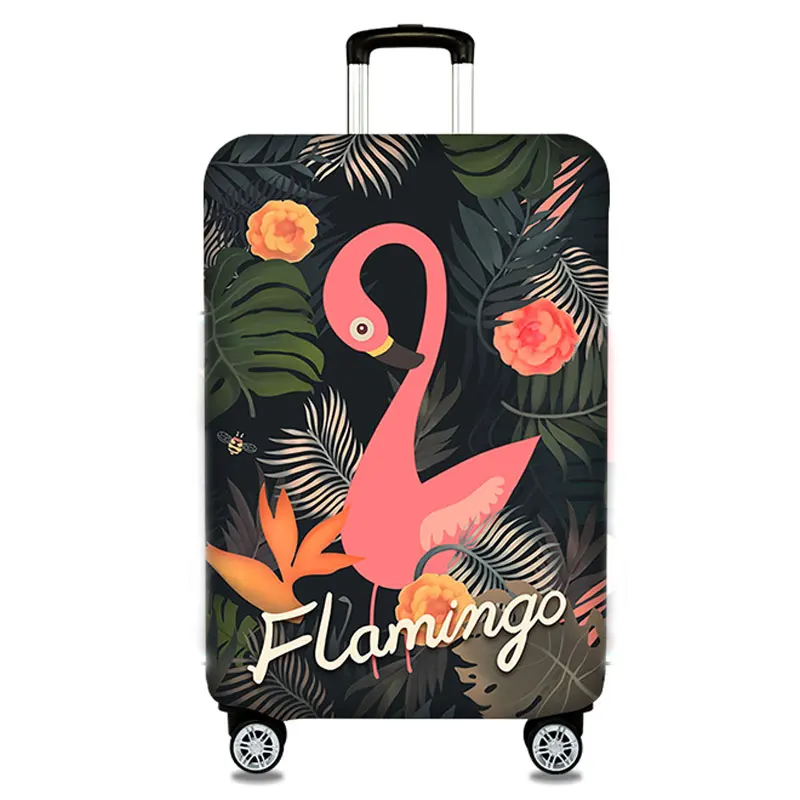 OKOKC дорожный Толстый эластичный чехол для чемодана Фламинго защитный чехол, применяется к 18-32 ''чехлам, аксессуары для путешествий - Цвет: T2225