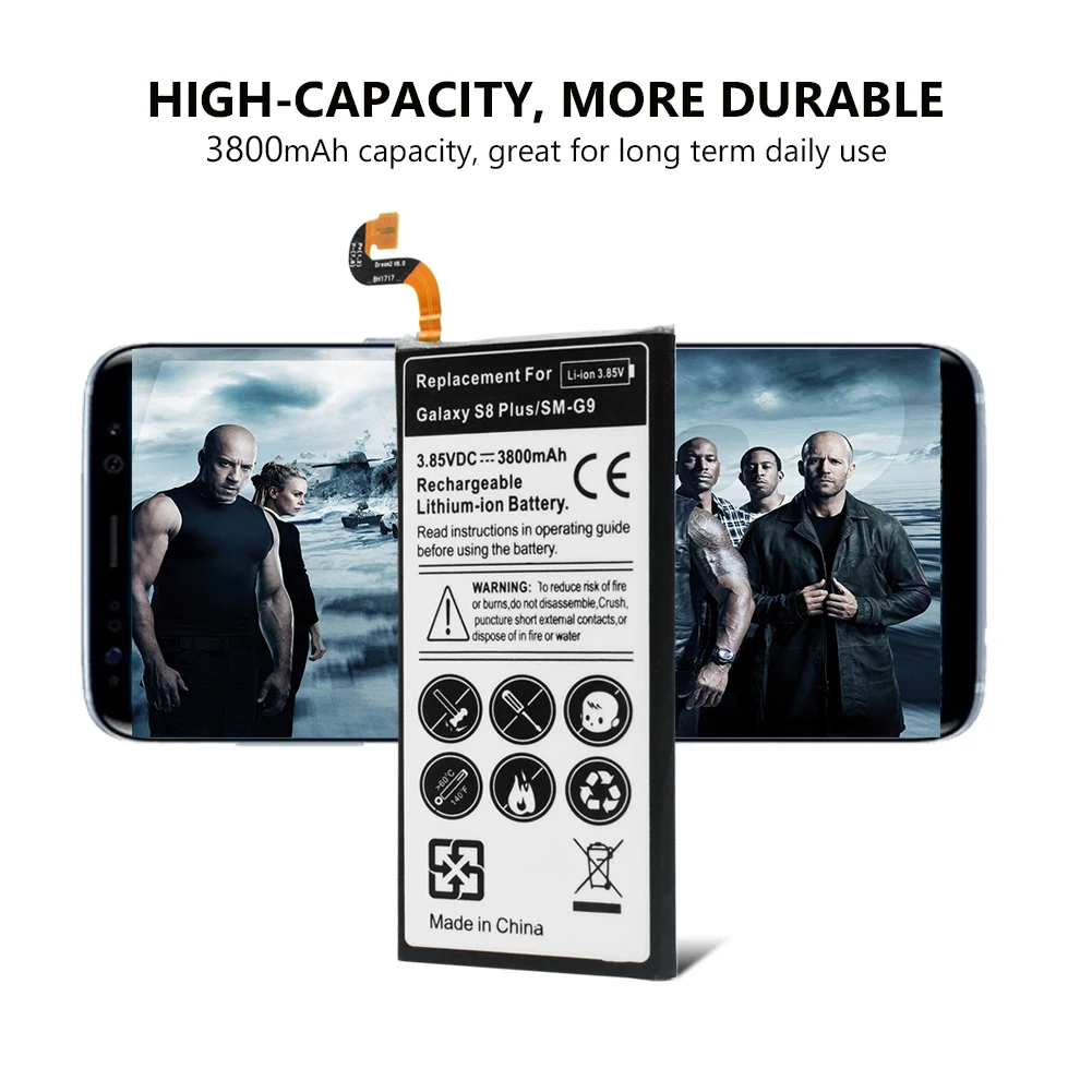 Оригинальный сменный аккумулятор S8Plus G955 G955F G955A G955T 3800 мАч с набором инструментов