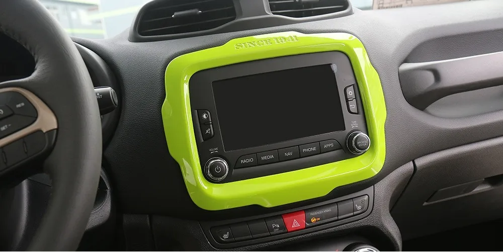 MOPAI Автомобильный Центр gps навигация декоративная рамка Крышка интерьерные наклейки аксессуары для Jeep Renegade- Стайлинг автомобиля