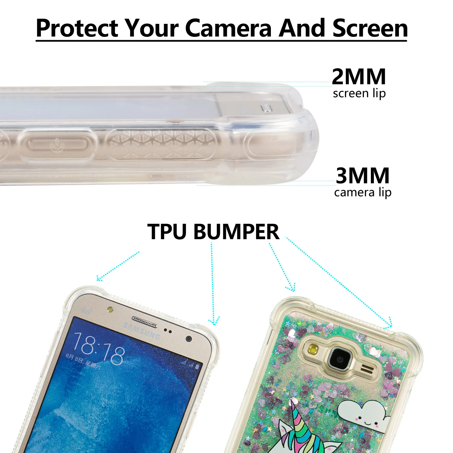 Силиконовый чехол-бампер для Samsung Galaxy J7 Neo Core Nxt 2015 мягкий блестящий чехол с